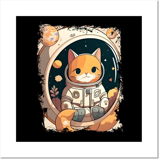 Catronaut Cat Astronaut Deep In Space Cosmic Cat Science - Funny Cats Wall Art by Jason Smith